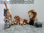 Load image into Gallery viewer, FULL SET OF SAFARI PLUSH ANIMALS.
